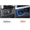 For BMW 3 4 Series Cover Trim Blue Titanium Car Headlight Switch Control 2013-19