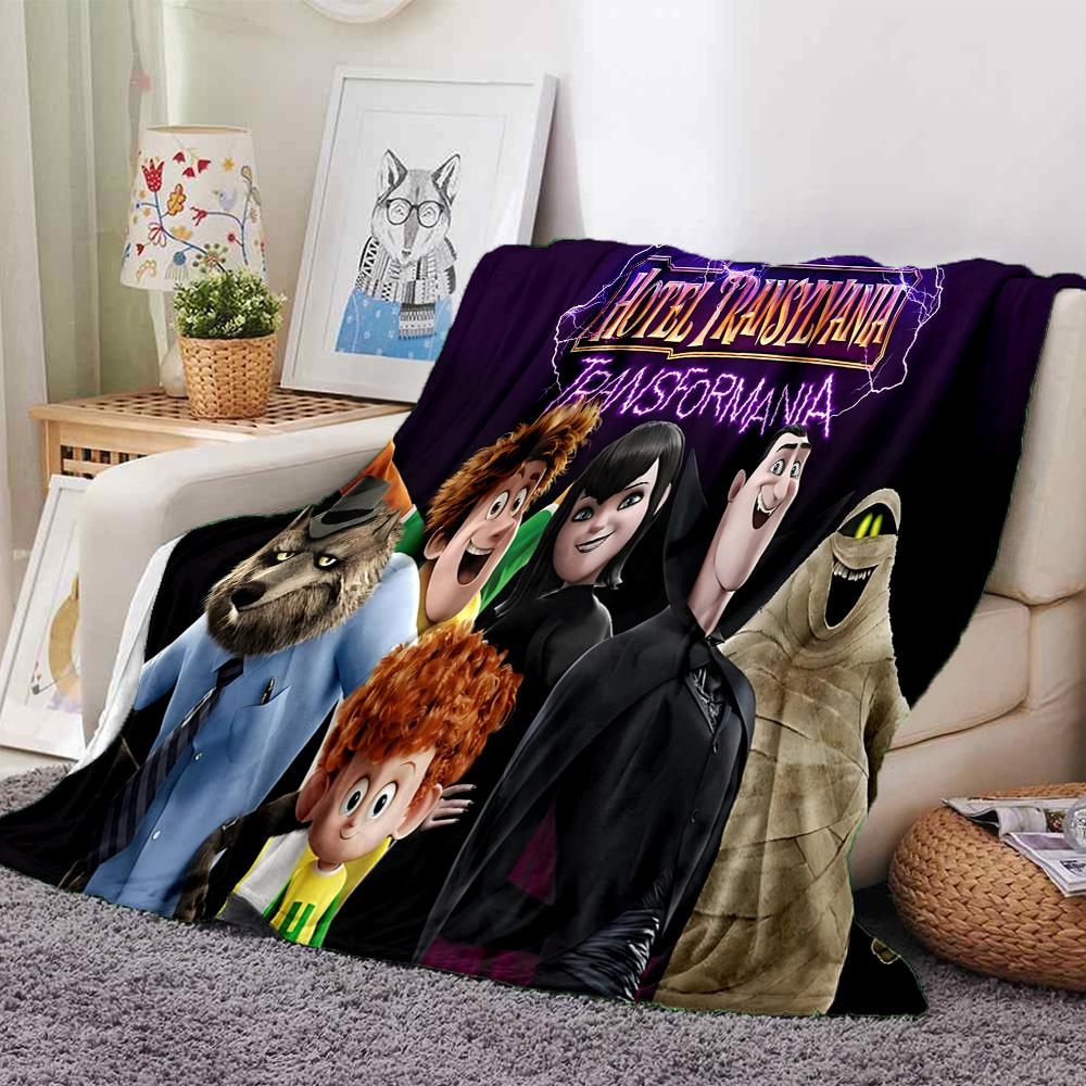1pz Hotel Transylvania Transformania Coperta in Flanella per Avventura Super Morbida Carina Coperta Comfort per Viaggio Biancheria da Letto Divano Divano Coperta Y73031