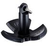 River Anchor 12 LBS Boat Anchor Cast Iron Black Vinyl-Coated with Shackle