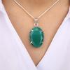 Sakota Mines Emerald Gemstone Silver Necklace Pendant 1.75" , 925 Sterling Silver Women Jewelry, Mother's Day Gift For Her PP-63-19