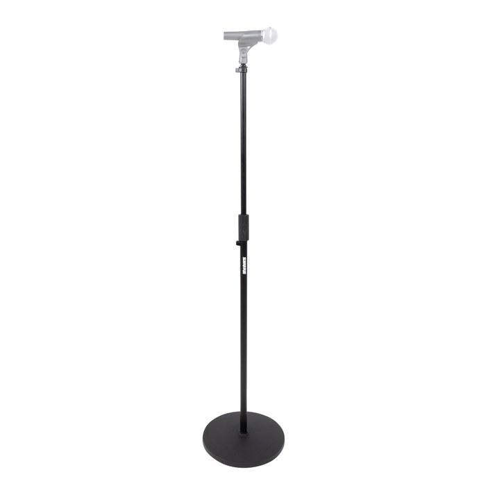 Shure by Gator Microphone Stand Straight Type with Shock-Absorbing Round Base SH-RBMICSTAND12 Black