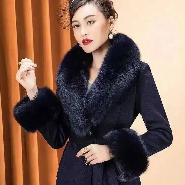 Natural Real Fox Fur Collar Cuff Set Winter Women Warm Scarf Genuine Fur Trimming For Parka Coat Hood Luxury Fluffy Decor Shawl