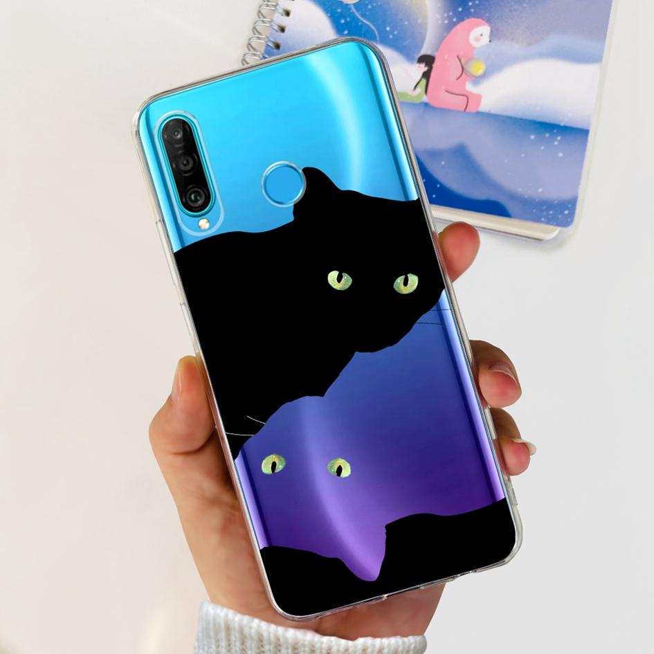 For Huawei P30 Lite Case MAR-LX1M MAR-L21A MAR-LX1A Cute Astronaut Cover Clear Silicone Bumper For Huawei P30 Pro Lite P 30 Capa