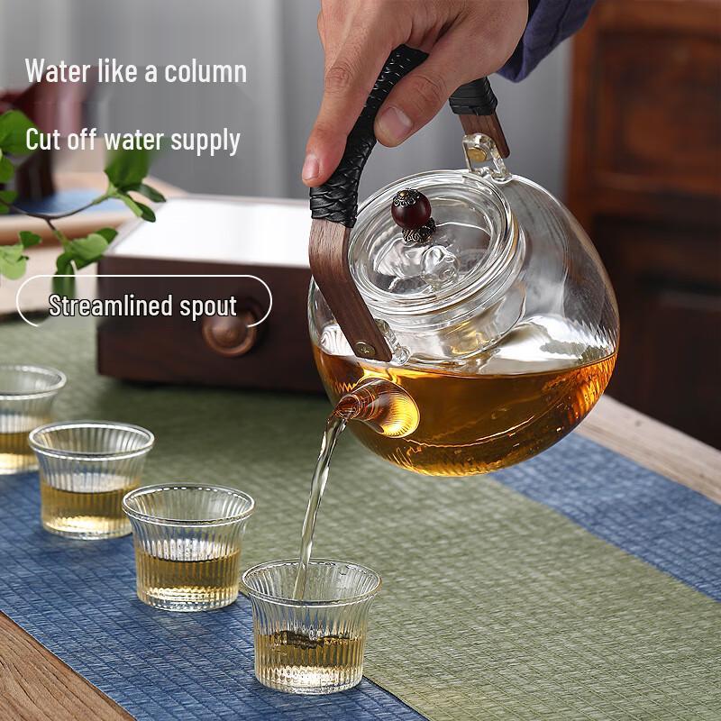 Borosilicate Glass Dual-Use Teapot with Steamer