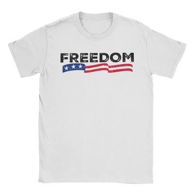 Freiheit Wendepunkt USA T-Shirt Sommer Hip Hop T-Shirts Mann Reine Baumwolle O-Ausschnitt Übergroße Kleidung Kurzärmlig Klassisches T-Shirt