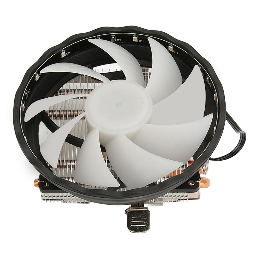 12cm CPU Cooler 3pin Interface Low Noise Strong Heat Dissipation Computer CPU Cooling Fan with RGB Lights