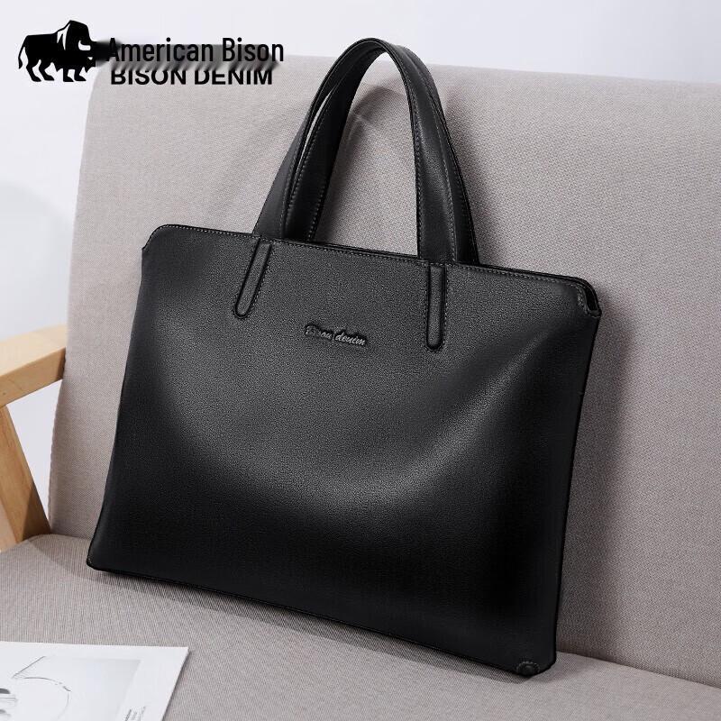 Мужская деловая сумка-портфель для ноутбука  Американский бизон 14.8 inches (Large)