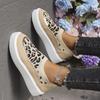 2024 Frühling und Herbst Neue Dicksohlige Höhenvergrößernde Loafer mit Leopardenmuster für Faule, Einschlupfschuhe