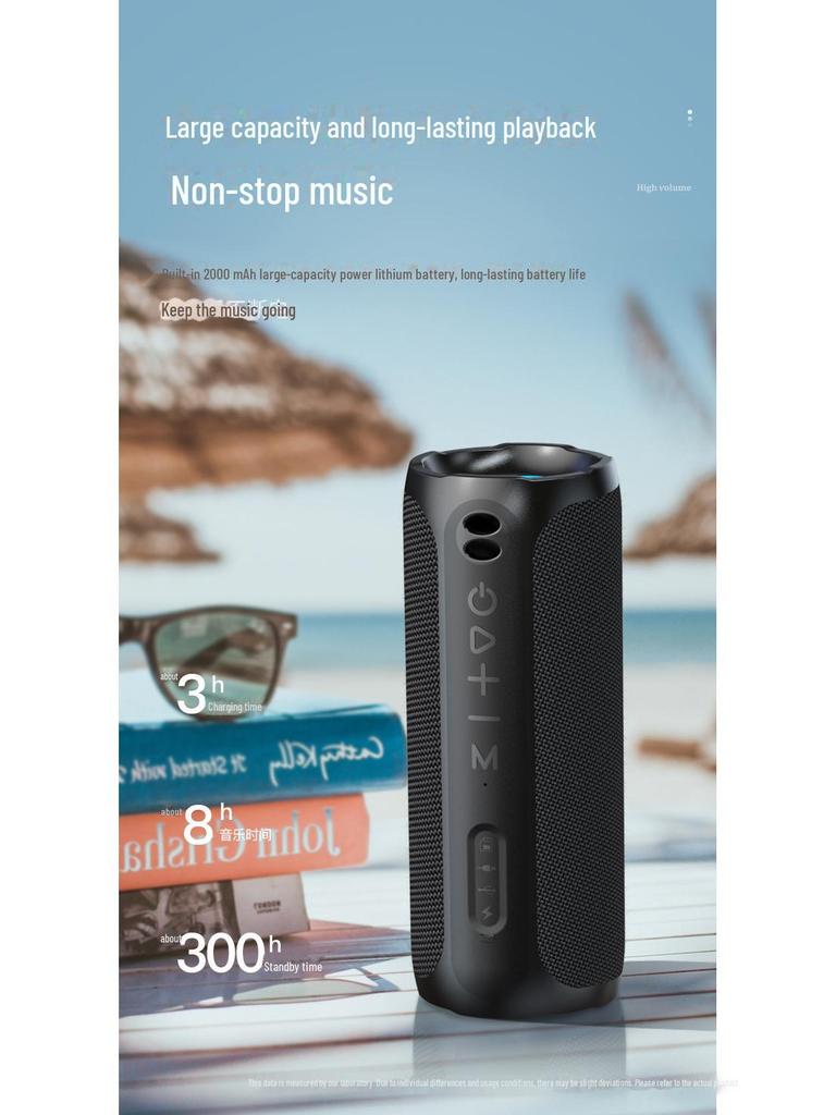 Leistungsstarker kabelloser Bluetooth-Lautsprecher mit bunten Lichtern und tiefem Bass für Zuhause, im Freien und im Büro