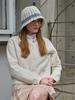Olinkeompeulliteu Cotton Candy Knit Bucket Hat (Ivory)