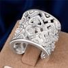 Women's Copper Plated Rings Engagement Wedding Bridal Jewelry Inlaid Stone Multi Heart Ring-Coppery-Opened Adjustable Size R106