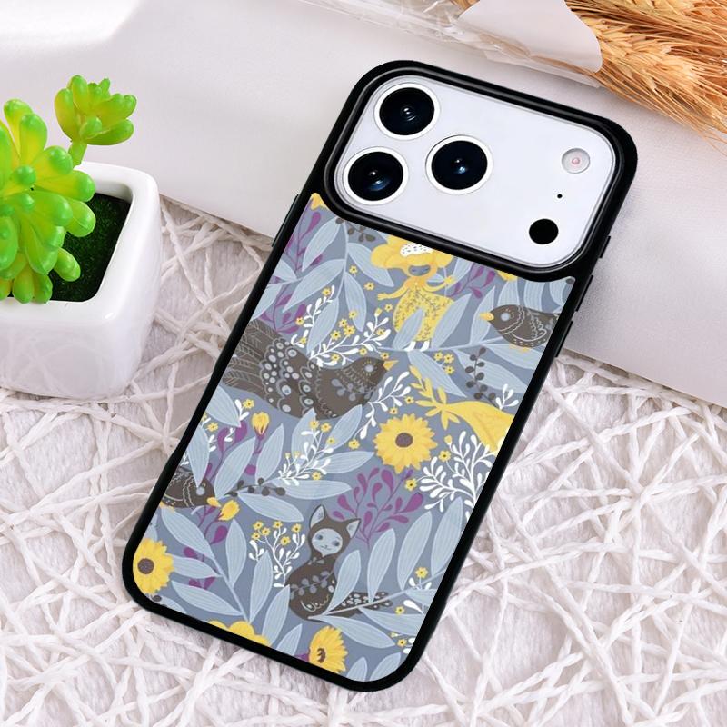 Wild Forest Animal Soft Shockproof Phone Case for iPhone 17 Air 16e 15 11 12 14 13 Pro Max Cover Coque