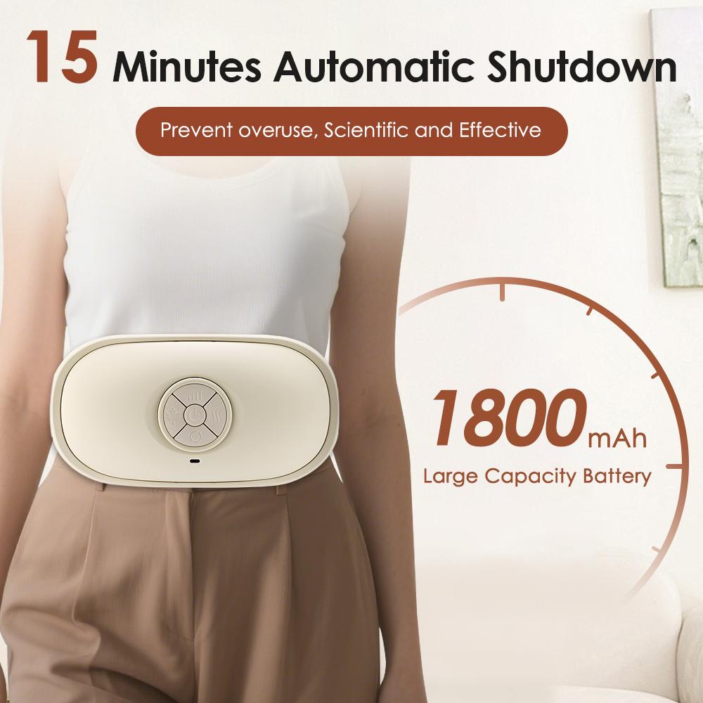 Intelligent Abdominal Massager Bianshi Moxibustion Waist Lumbar Spine Hot Compress Heating Charging Massager Double Turntable