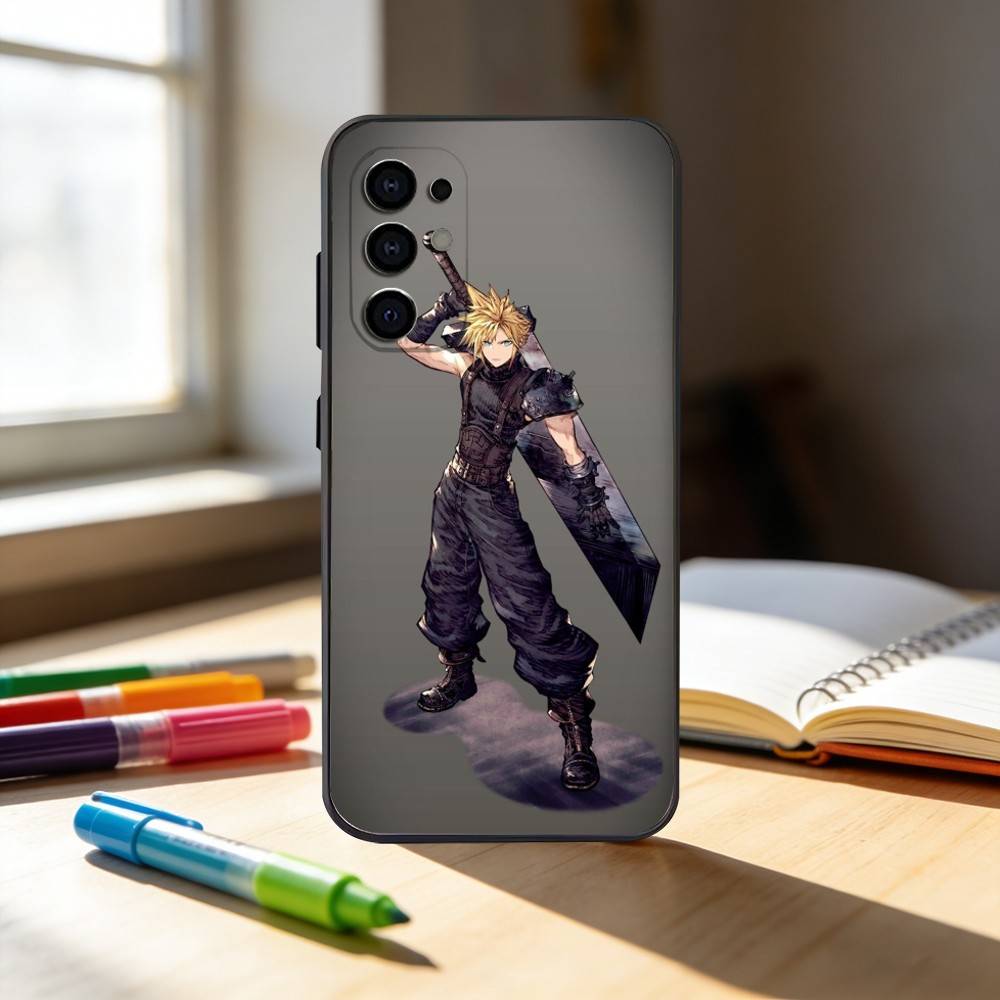 F-Final F-Fantasy V-VII Cloud Phone Case For Samsung S25,S24,S21,S22,S23,S30,Ultra,S20,Plus,Fe,Note,10,9,5G Black Cover