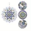 10 Inch Hanging Spinning Wind Chime with Dreamy Mandala Pattern 360 Degree Hook Art Decor for Garden Lawn Courtyard Summer Spring Elegant Gift