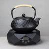 ZISIZ Sakura Cast Iron Tea Set with Electric Stove Mat