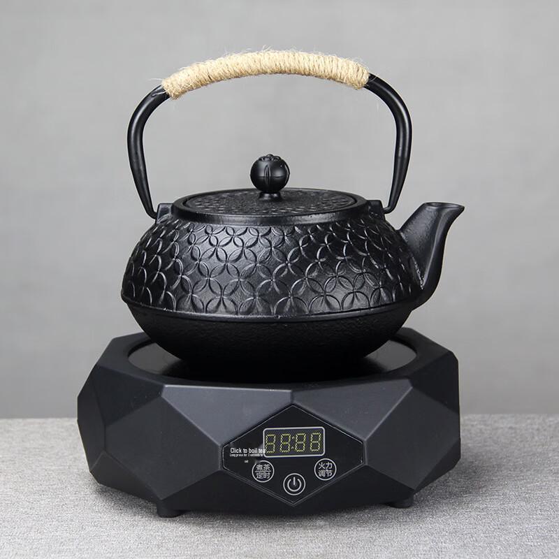 ZISIZ Cherry Blossom Cast Iron Kettle Tea Set