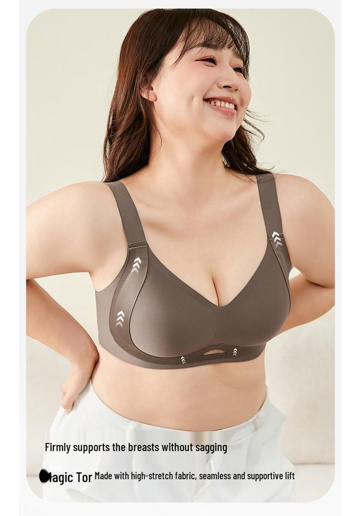 Summer Seamless Support Bra for Large-Breasted Women: Flattens, Lifts, and Gathers for a Slimmer Look