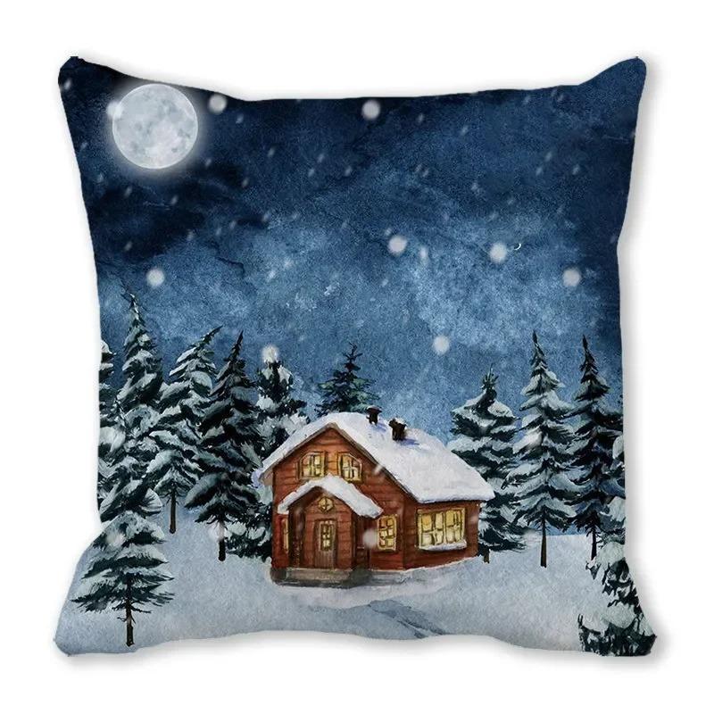 Christmas Themed Pillowcases Car Accessories Office Santa Claus Living Room Sofa Home Pillowcases