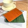 Genuine Leather Wallet for Women Vintage Slim Credit Card Holder with Zipper Coin Pocket