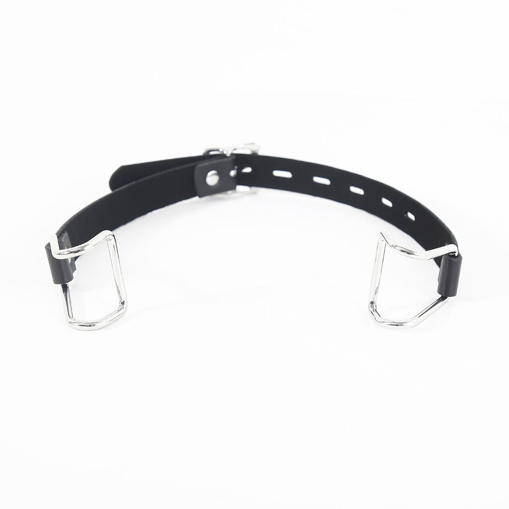 Stainless Steel Spider Ring Gag BDSM Bondage,Nose Mouth Hook Spreader Leather Head Harness ,Sex Toys For Couples Restraints
