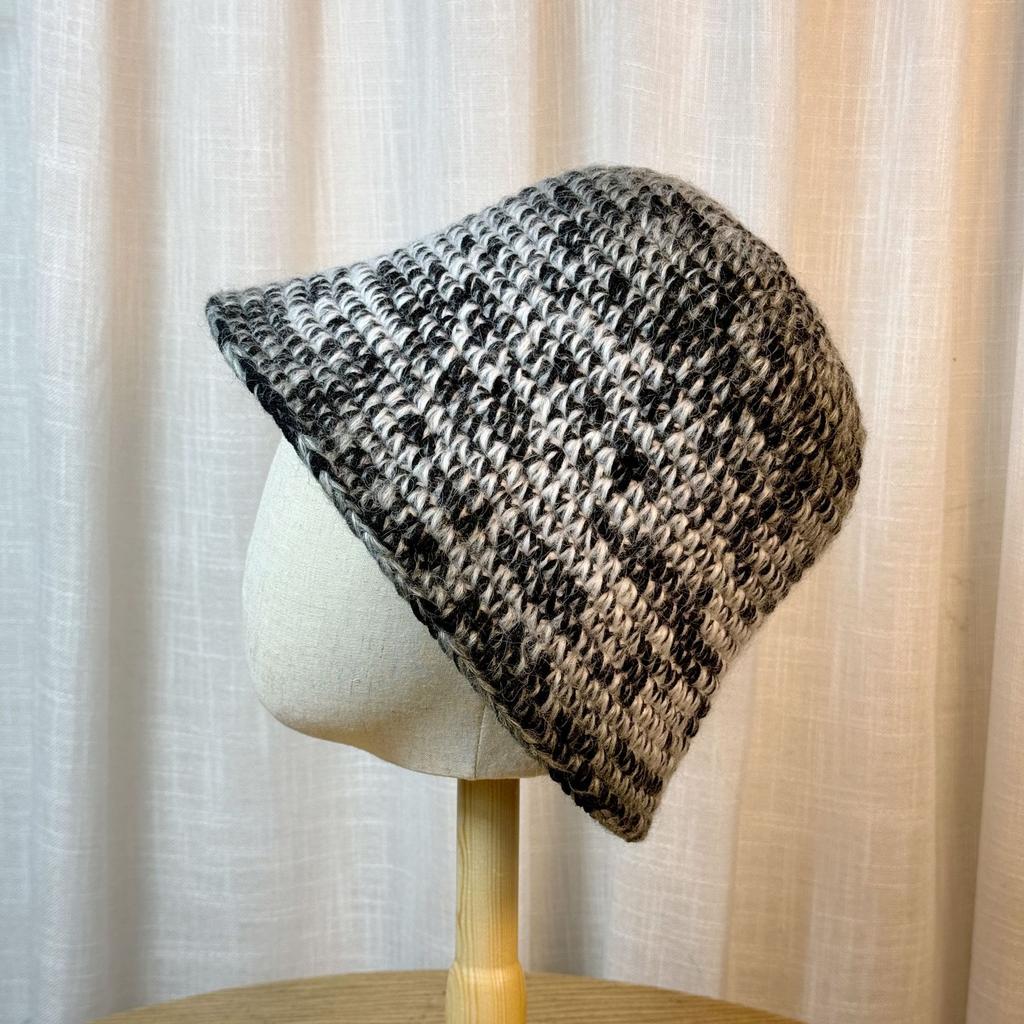 Colorful Gradient Knitted Woolen Hat for Women in Spring and Autumn Small Fisherman Hat with No Makeup Versatile and Comfortable Big Head Basin Hat