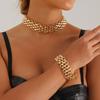 Fashion Clothing Accessories, Metal Bracelets, Necklaces, Two-piece Set
