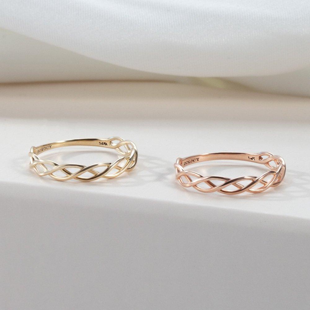 [Dorocy] 14K Rapunzel Twist Ring (Size 6-14)