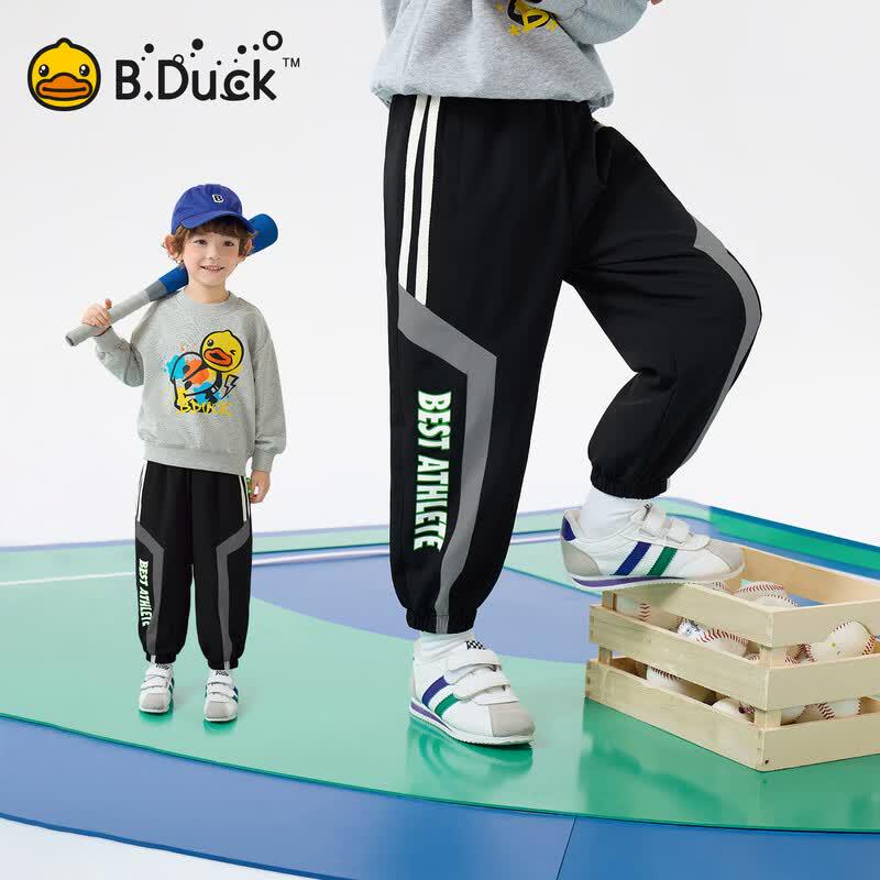 Мальчиковые повседневные спортивные штаны B.Duck Весна Осень 130 чёрный
