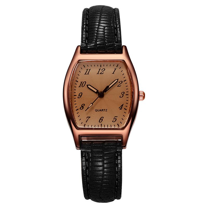 New Digital Retro Fashion Ladies, Watch Barrel Quartz Belt Watch, Women s Watch чёрный