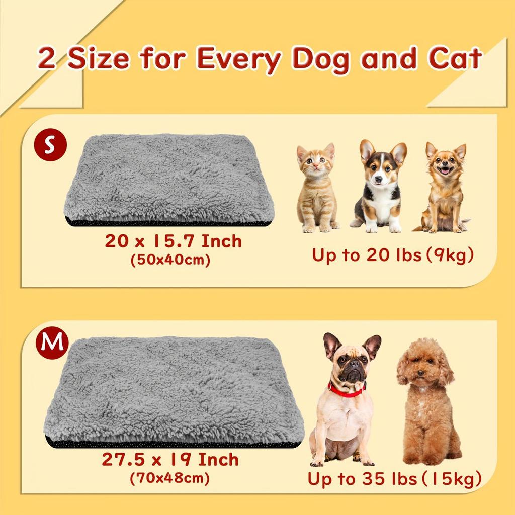 Self-Heating Winter Pet Mat: Cozy Cushion for Dogs & Cats