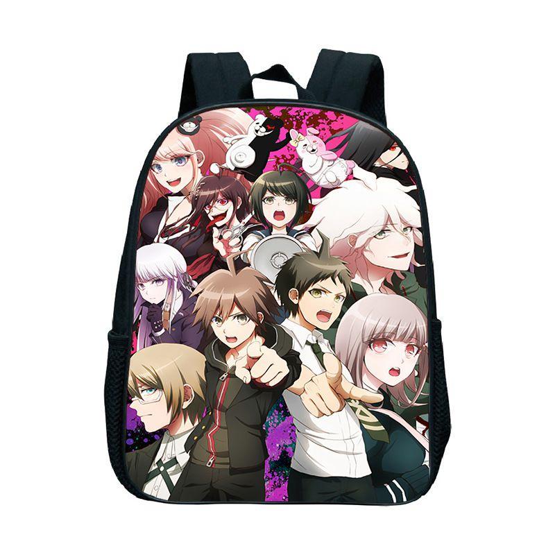 Sac à dos imprimé anime Danganronpa Imperméable Grande capacité Léger Portable Parfait pour l'école et les voyages