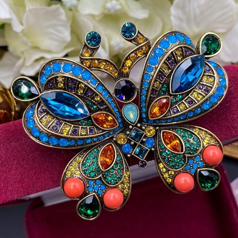 

Женская Мужская Мода Классическая Полностью Кристальная Брошь-Булавка Тяжелой Промышленности Средний Дизайн Стразы Классические Дворцовые Значки Ювелирные Изделия