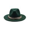 Winter Men's Woolen Jazz Hat New Large Eave Hat Fashionable Flat Brimmed Top Hat
