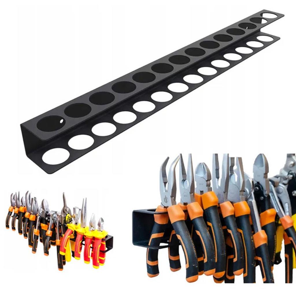 Wall Mounted Tool Organizers Storage Rack For Screwdrivers And Pliers Steel Workshop Storage Rack With 14 Holes