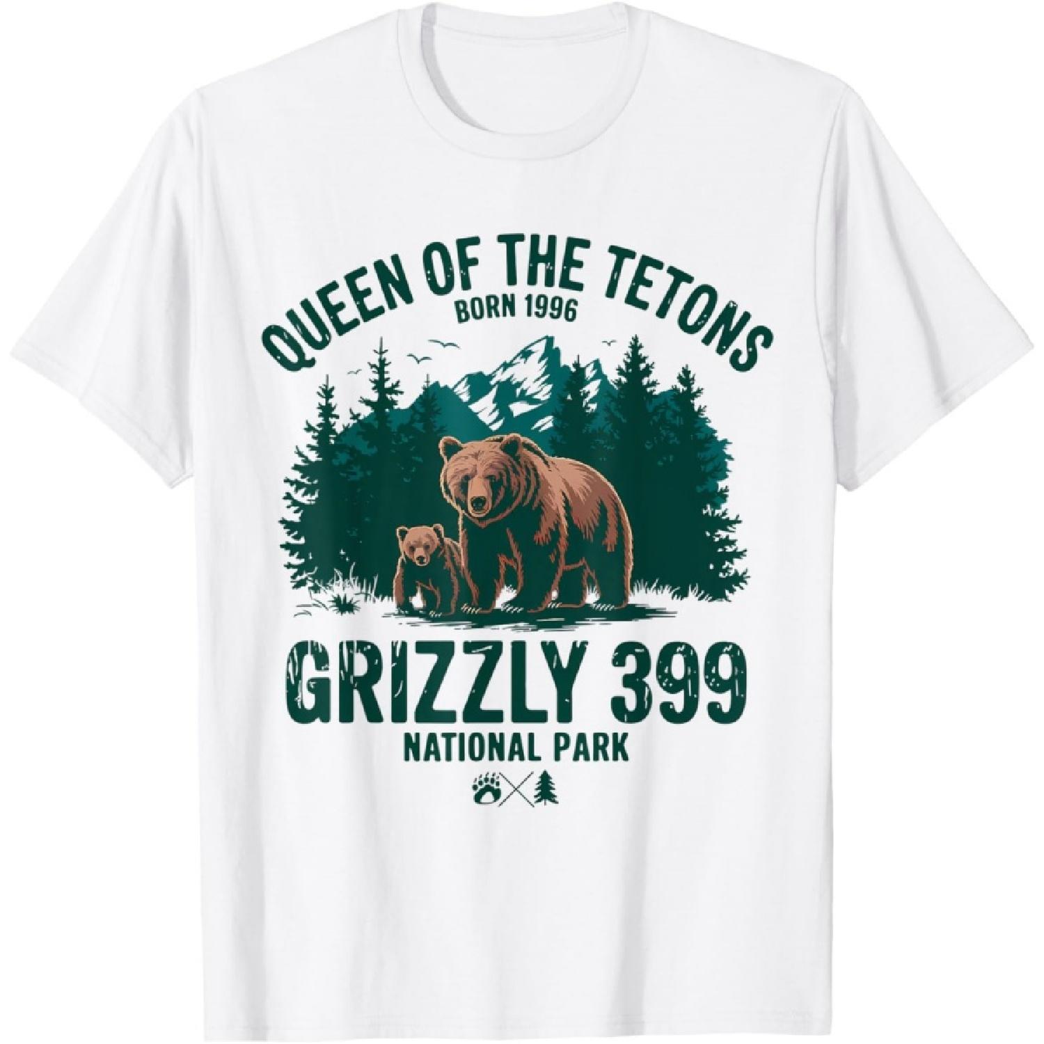 Grizzly 399 Queen of the Tetons National Park Wildlife T-Shirt S