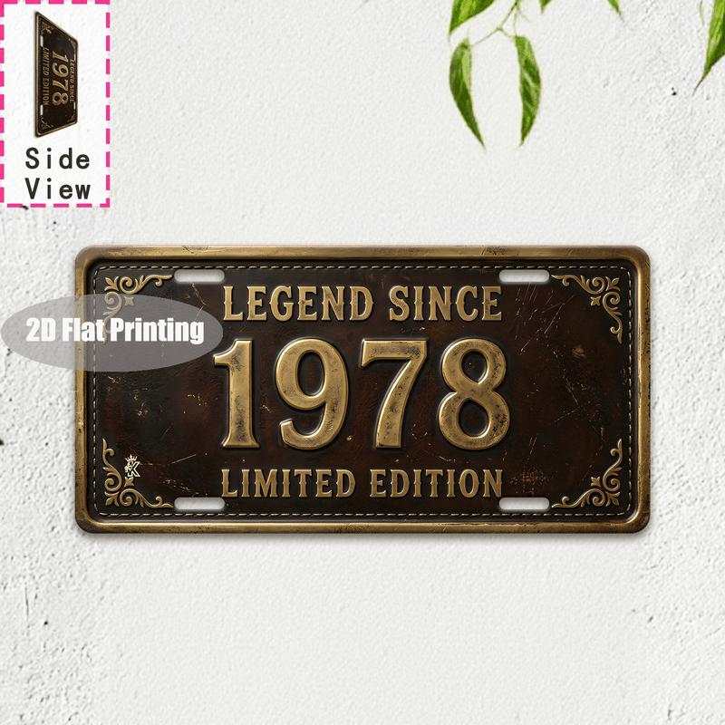 Tin Sign - Vintage Durable Metal Plaque Wall Decor, Home Office Bar Man Cave Mudroom Pet Room Birth Year City Themed Wall Art