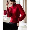 Demana Women's Merino Wool High-Neck Long Sleeve Sweater
