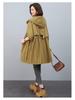 Plus Size Mid-Length Trench Coat for Women - 2024 Autumn Fashion, Loose-Fit & Slimming Design