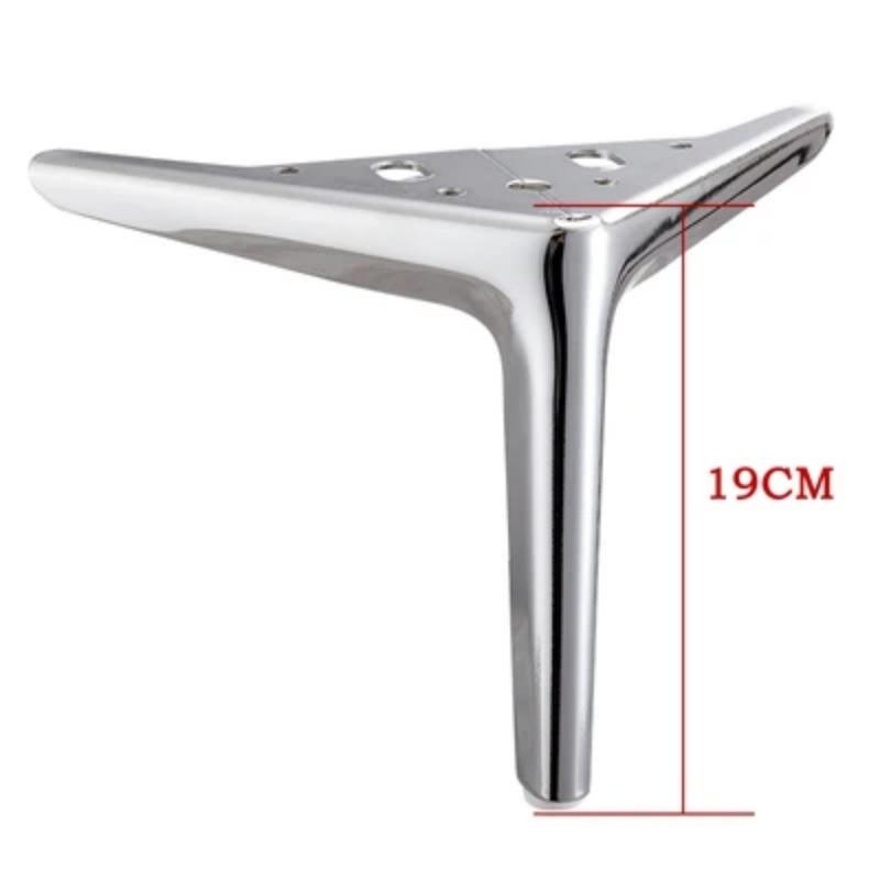 4X Pieds En Métal Épais Pour Meubles Canapé TV Armoire De Bain Table Basse Lit