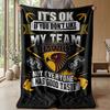 Harv Time FootballPrinted Flannel Blanket Cozy Skin-Friendly Warm Throw for Couch Bed Indoor Daily Use