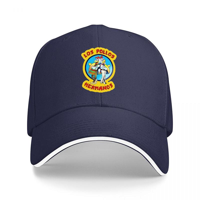 Los Pollos HerUnisexos Logo Baseball Cap Black Adjustable Hat with Iconic Chicken Design for Fans of Breaking Bad Series