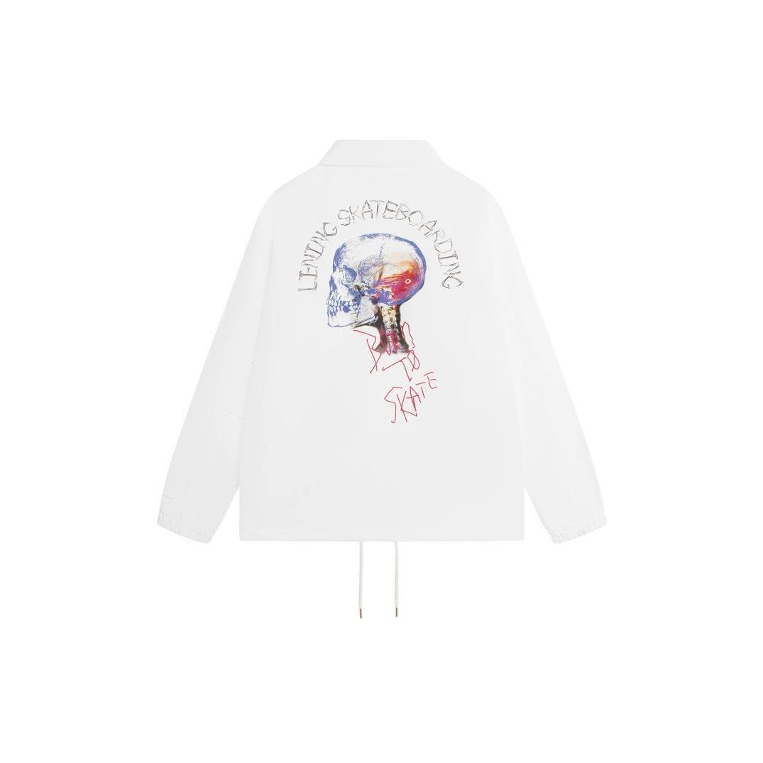 Li-Ning Skateboarding Graphic Loose Fit Coach Jacket  White  Men s AFDS817-3 XL