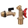 Cross-Border Brass Ball Valve with Bulkhead Fitting & G Thread Rain Barrel Faucet Set