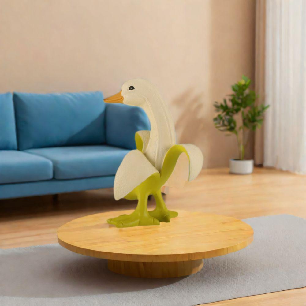 Unique Banana Duck Figurines Resin Animal Ornaments Fashion Cartoon Banana Duck  Decor Accessories