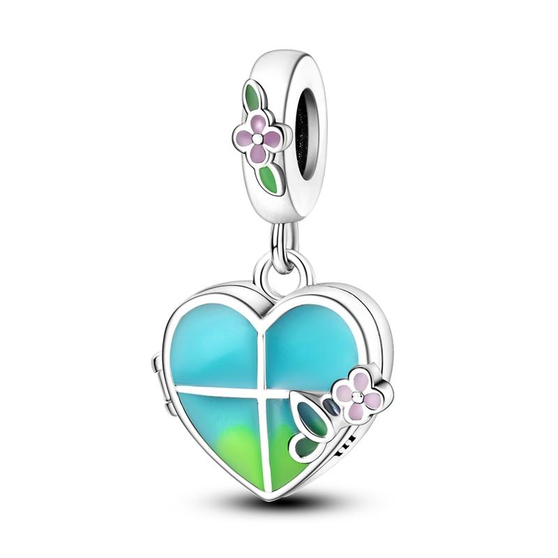 Kupfergrün Serie Kleeblüte Gänseblümchen Anhänger Charm Perlen Schmuck Passt auf Echte Armbänder Schmuck Für Frauen DoItYourself