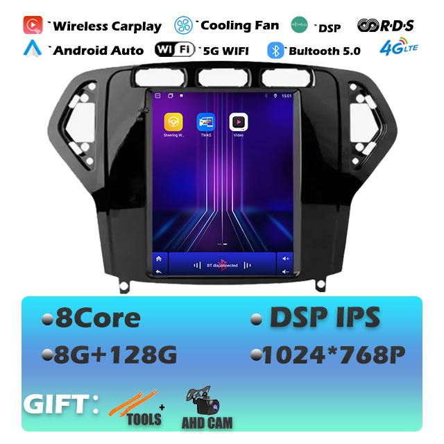 9.7“ IPS For Ford Mondeo 2007-2010 Carplay Android 14 Car Radio Multimedia Video Player Navigaion Head Unit Stereo Audio