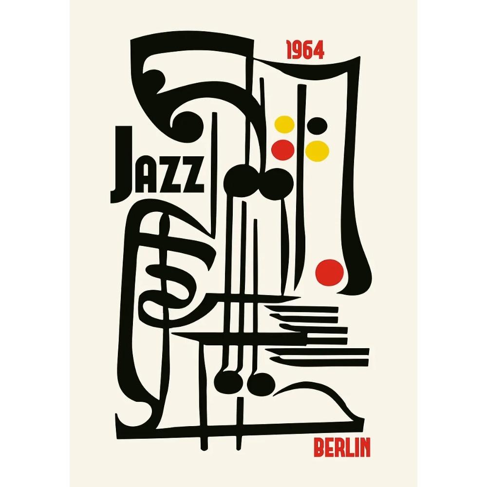 1pcs Frameless Jazz Club Black Cat Piano Vinyl Poster Retro Canvas Painting Printing Nordic Wall Picture Living Room Home Decor