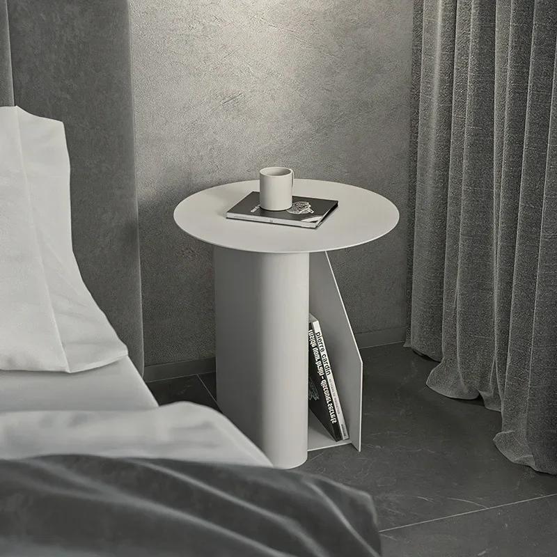 Nordic Designer Bedroom Bedside Table Modern Minimalist White Minimalist Small Creative Bedside Table Light Luxury Small Table