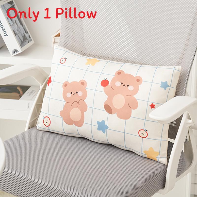 Cartoon Bear Cushion Cover With Breathable Summer Ice Silk For Office Chair And Car Seat Comfort